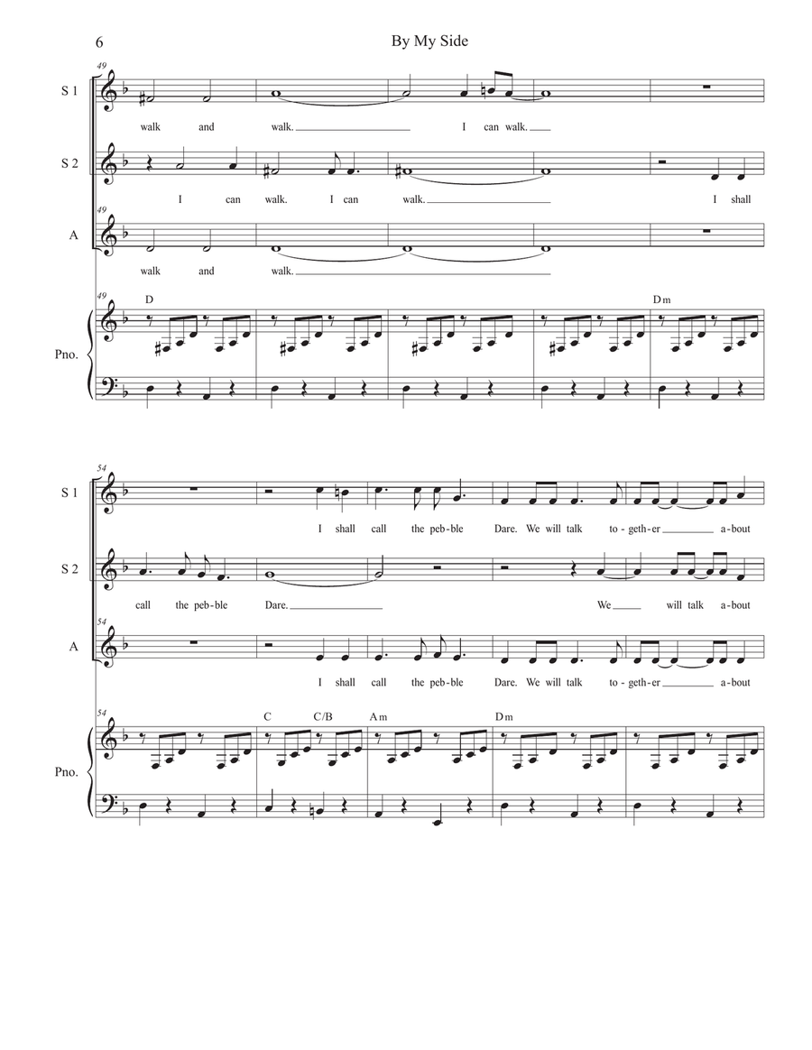 By My Side SSA scores gallery preview page 6