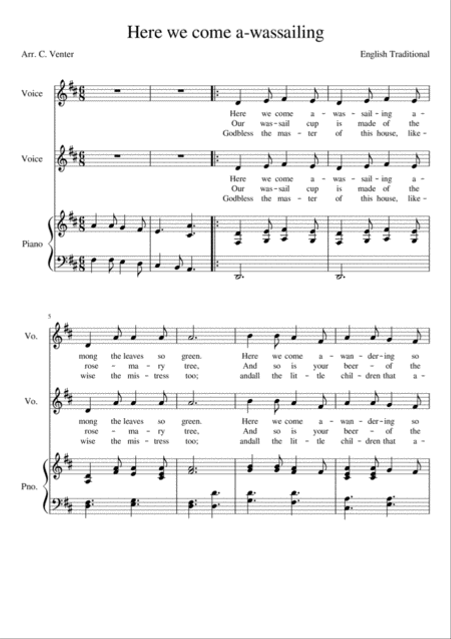 Here we come a-wassailing