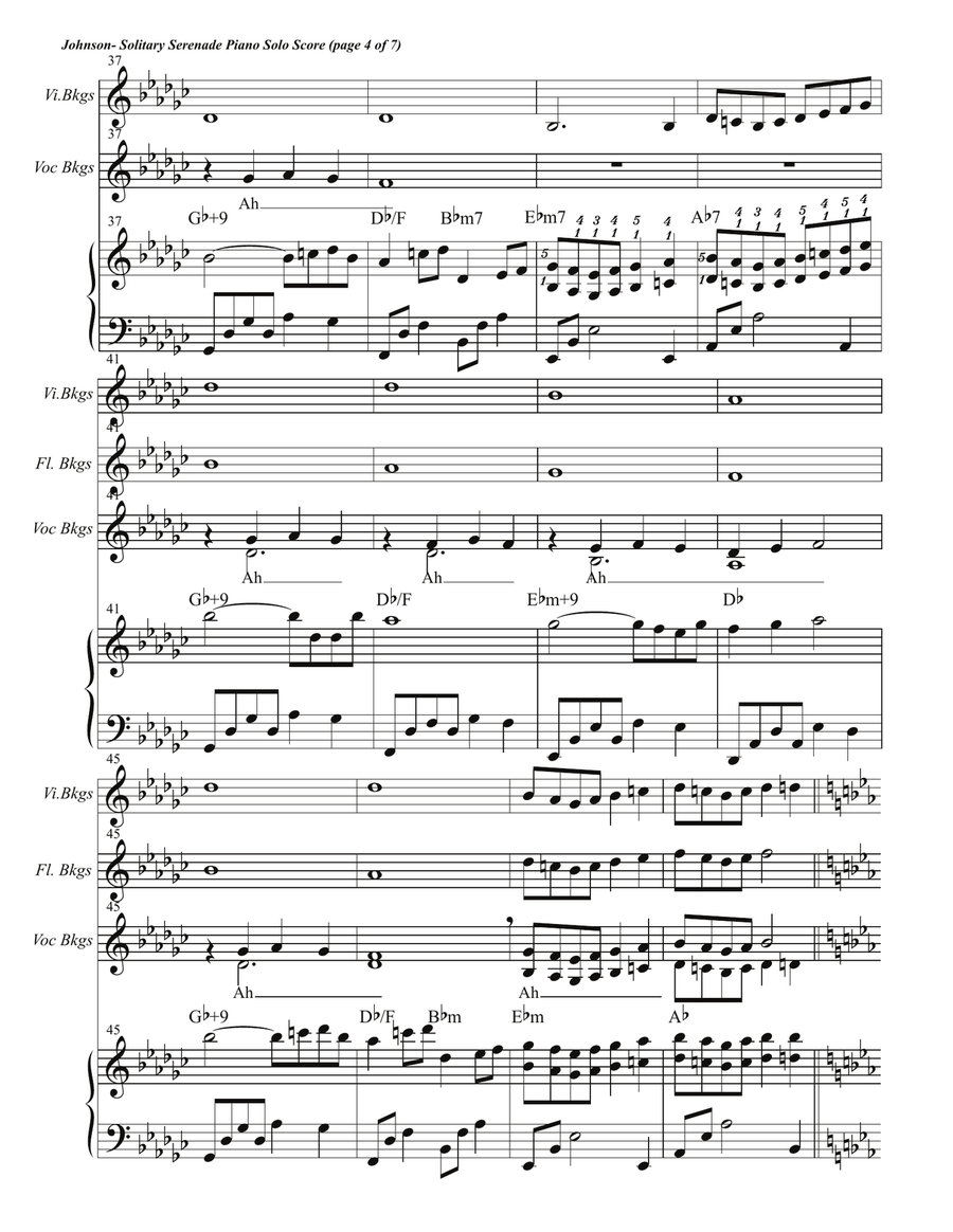Solitary Serenade Piano Solo Score 2-Part scores gallery preview page 6