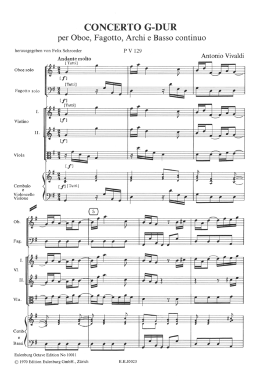 Concerto for oboe and bassoon Bassoon Solo scores gallery preview page 2