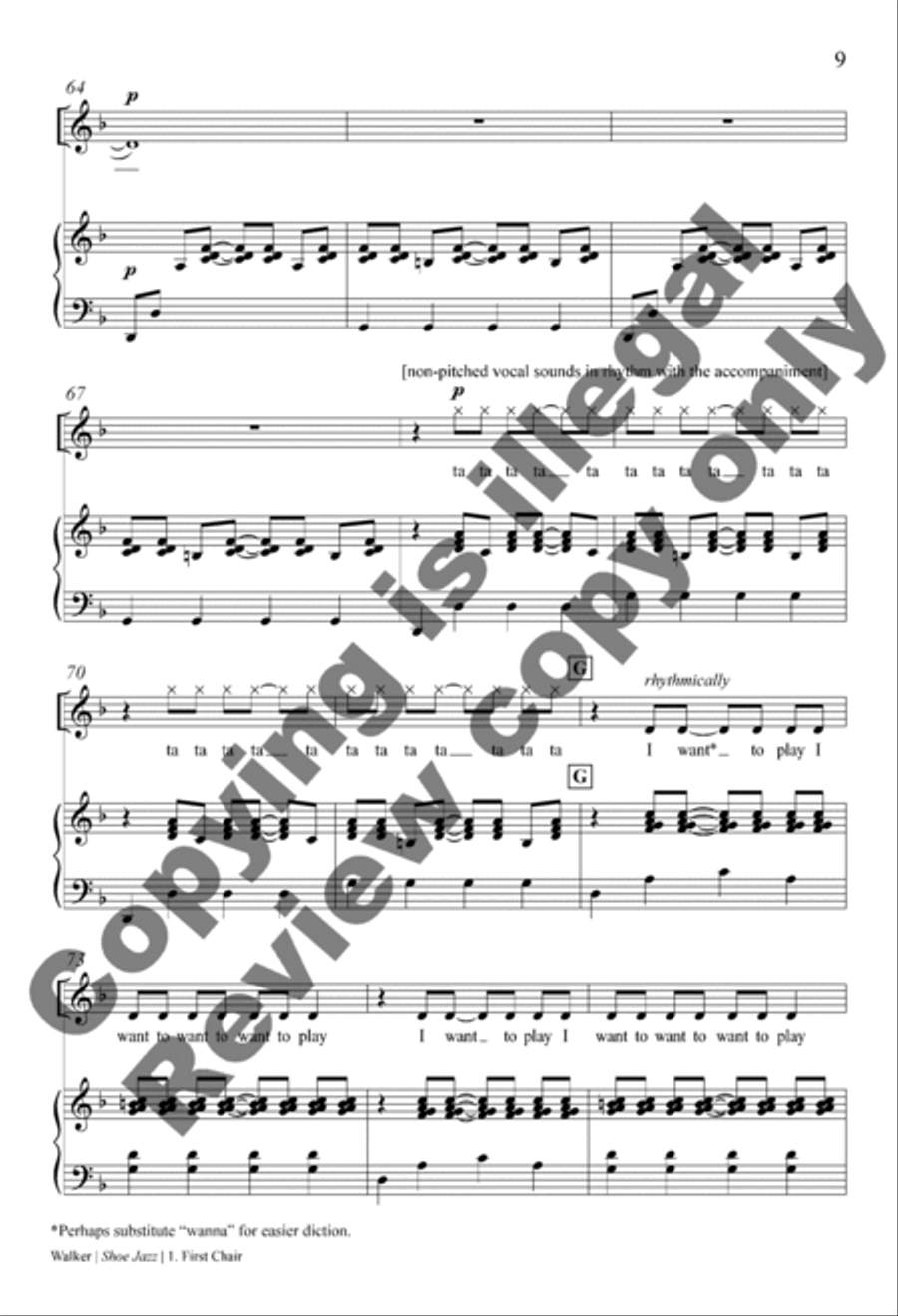Shoe Jazz (Choral Score) Shoe Jazz (Choral Score) 2-Part scores gallery preview page 10