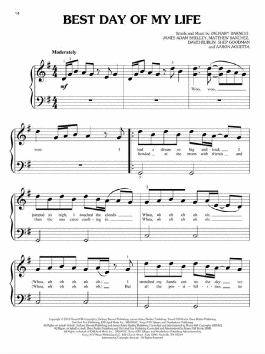 Big-Note Piano Songs 2010-2019 Easy Piano scores gallery preview page 7