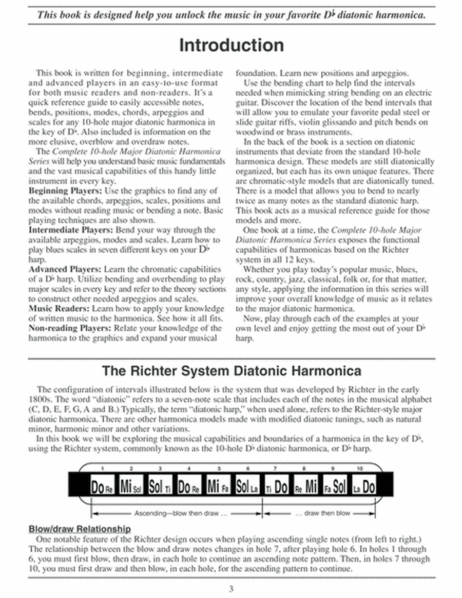 Complete 10-Hole Diatonic Harmonica Series: Db Harmonica Book
