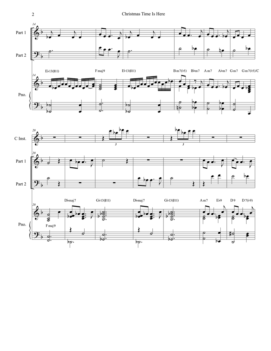 Christmas Time Is Here Large Ensemble scores gallery preview page 2