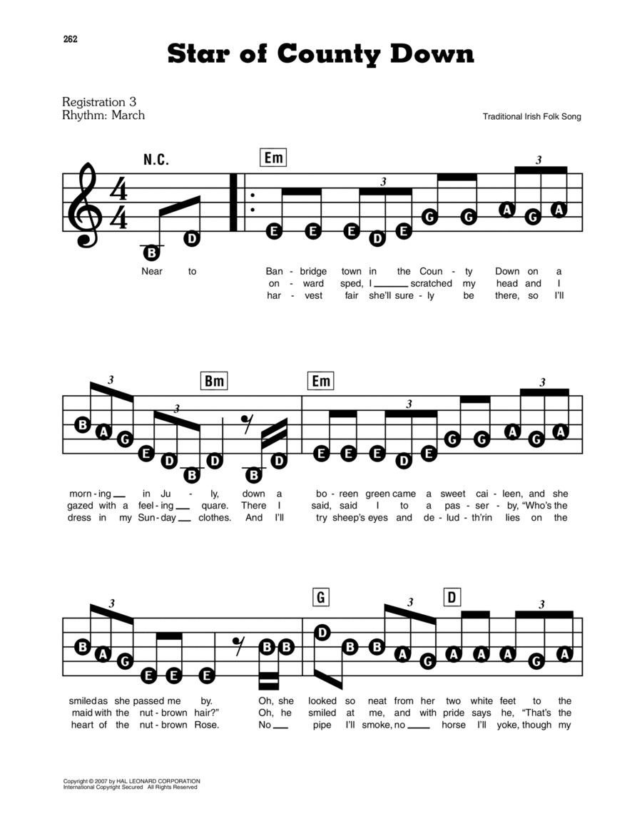 Star Of County Down Electronic Keyboard scores gallery preview page 1