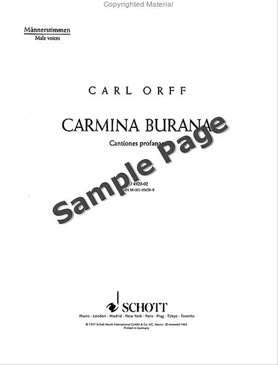 Carmina Burana Children's Choir scores gallery preview page 2