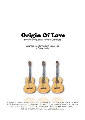 Book cover for Origin Of Love