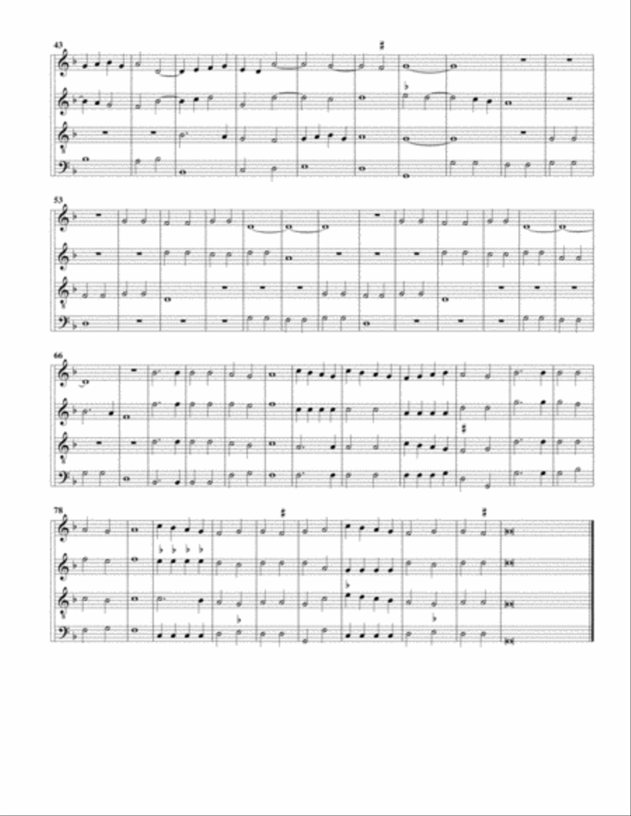 Si j'ay perdu mon amy (arrangement for 4 recorders) Recorder scores gallery preview page 2