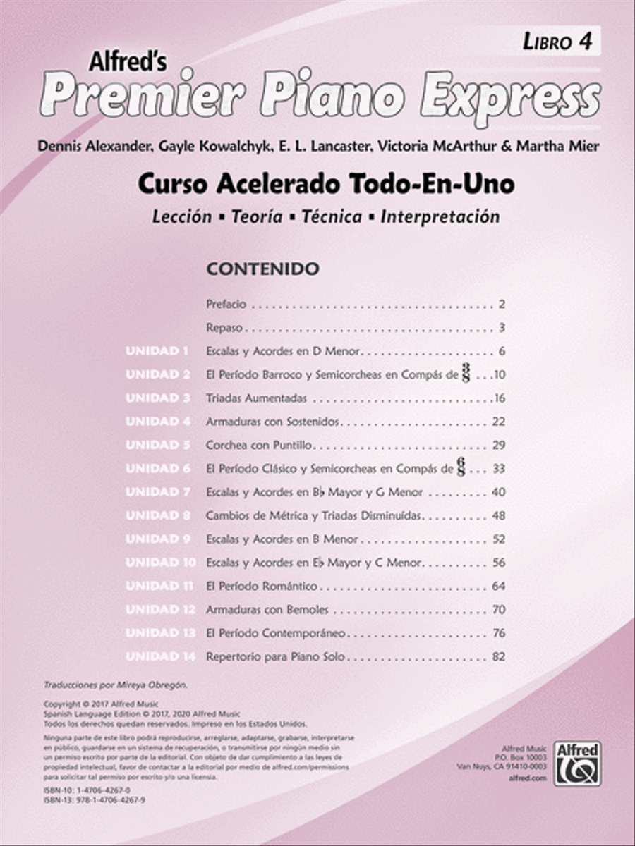 Premier Piano Express, Spanish Edition Piano Method scores gallery preview page 2