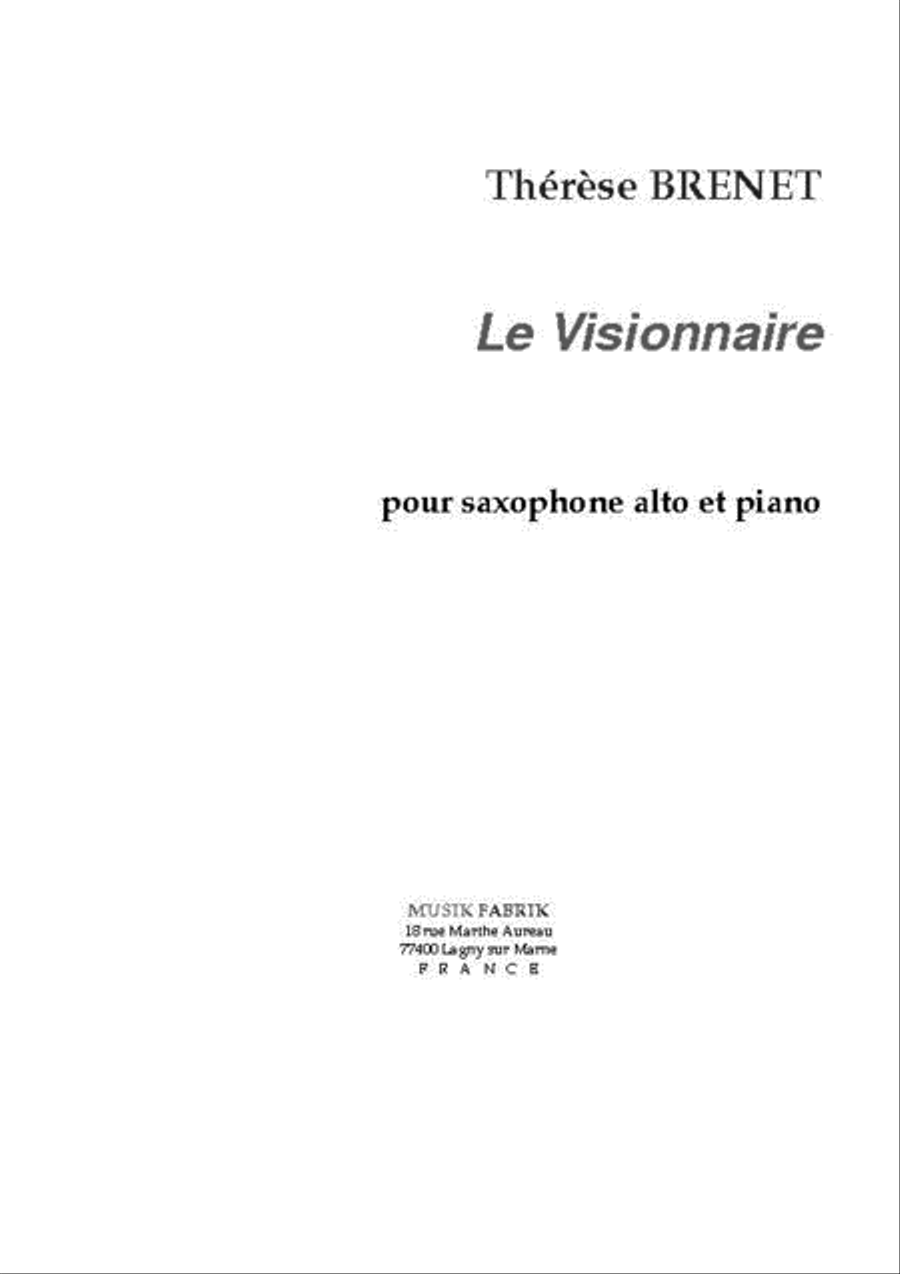 Le Visionnaire Le Visionnaire Alto Saxophone scores gallery preview page 1