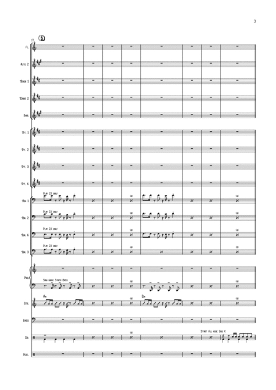 Moves Like Jagger Flute scores gallery preview page 3