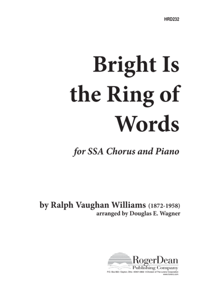 Bright Is the Ring of Words