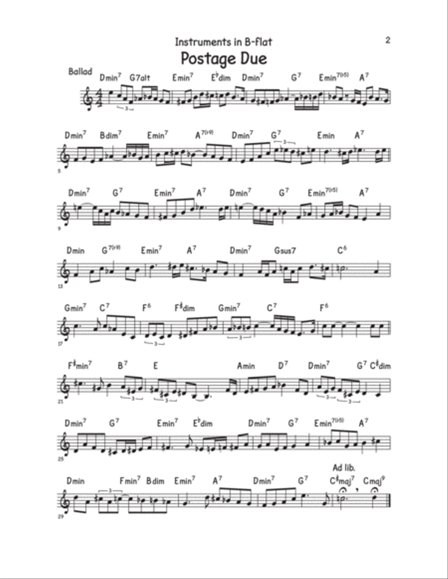 25 Jazz Etudes for Instruments in C, B-flat, E-flat and Bass Clef Saxophone scores gallery preview page 6