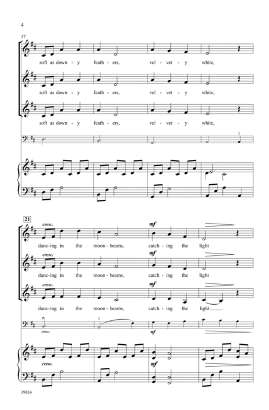 Under Winter Moon Under Winter Moon Choir scores gallery preview page 3