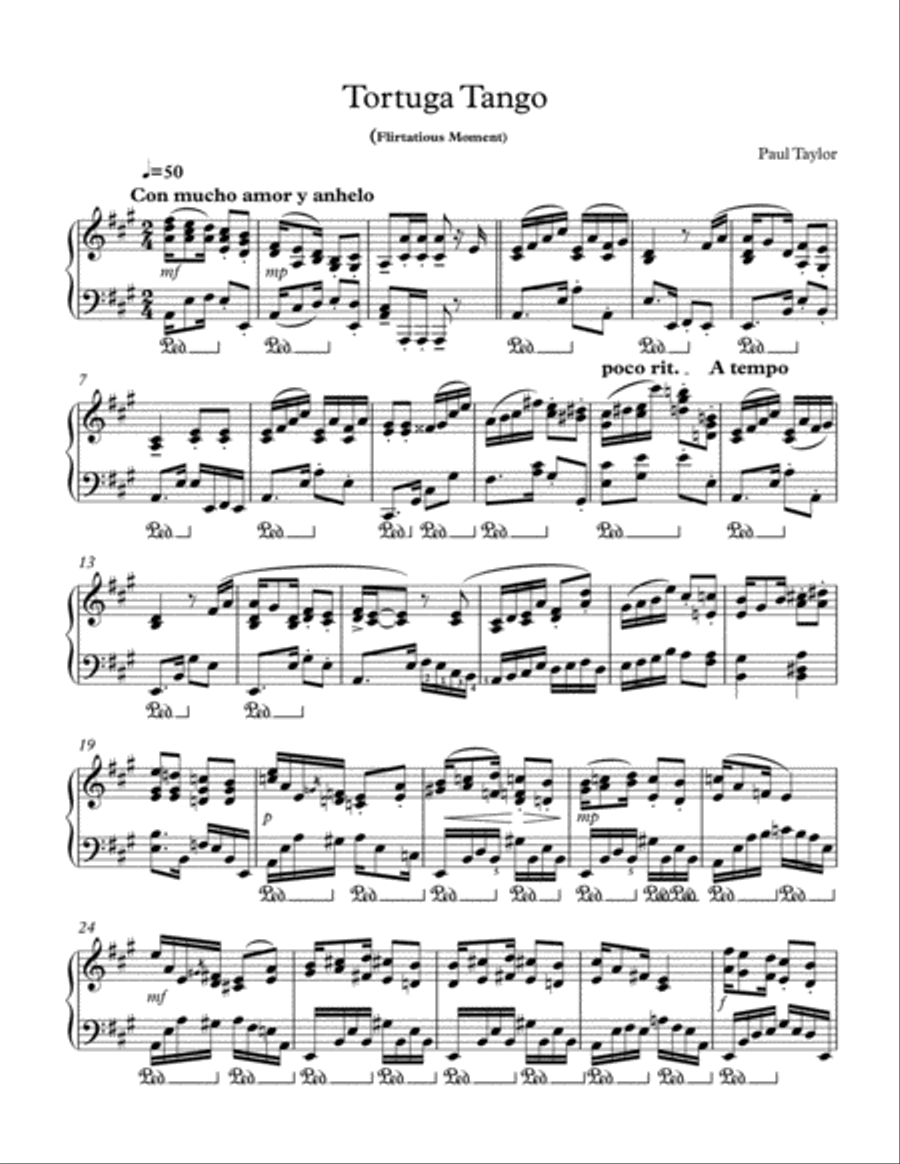 Tortuga Tango Piano Solo scores gallery preview page 1