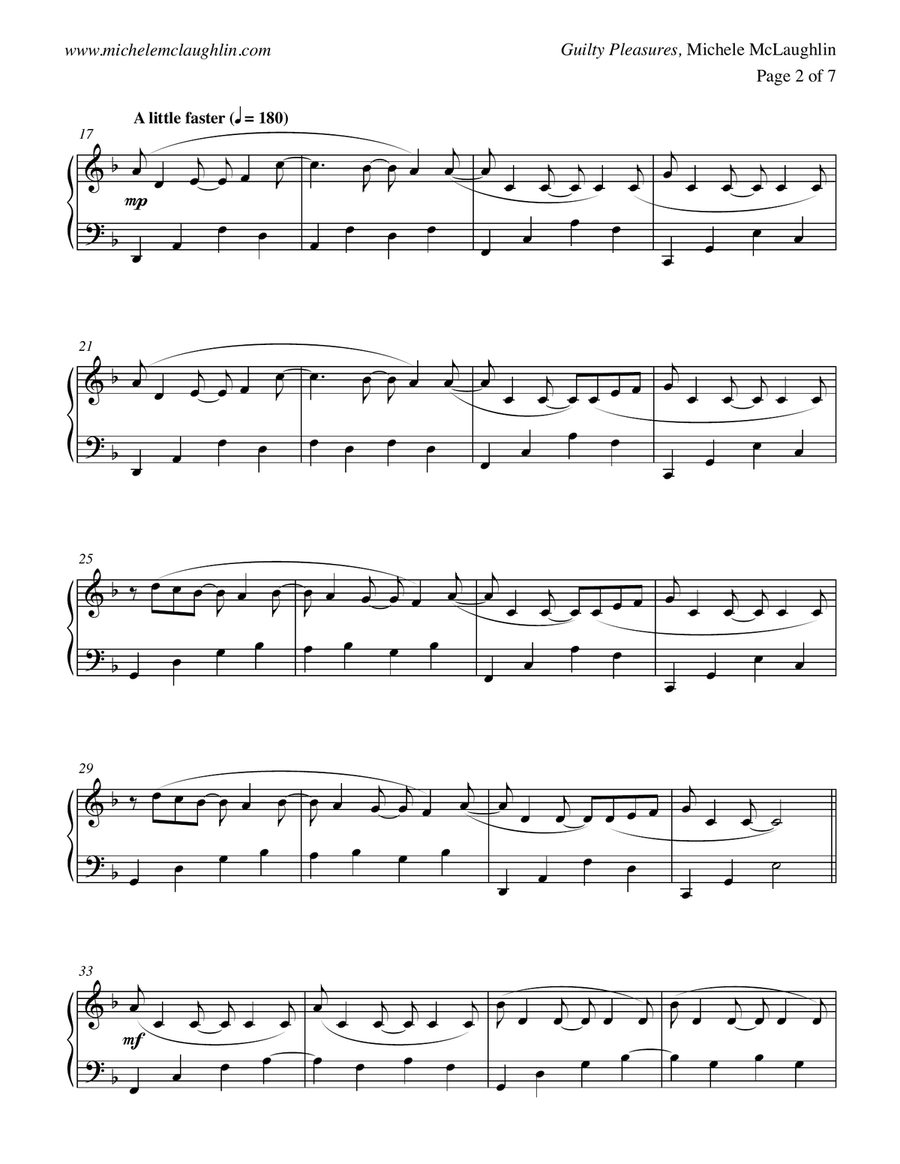 Guilty Pleasures Piano Solo scores gallery preview page 2