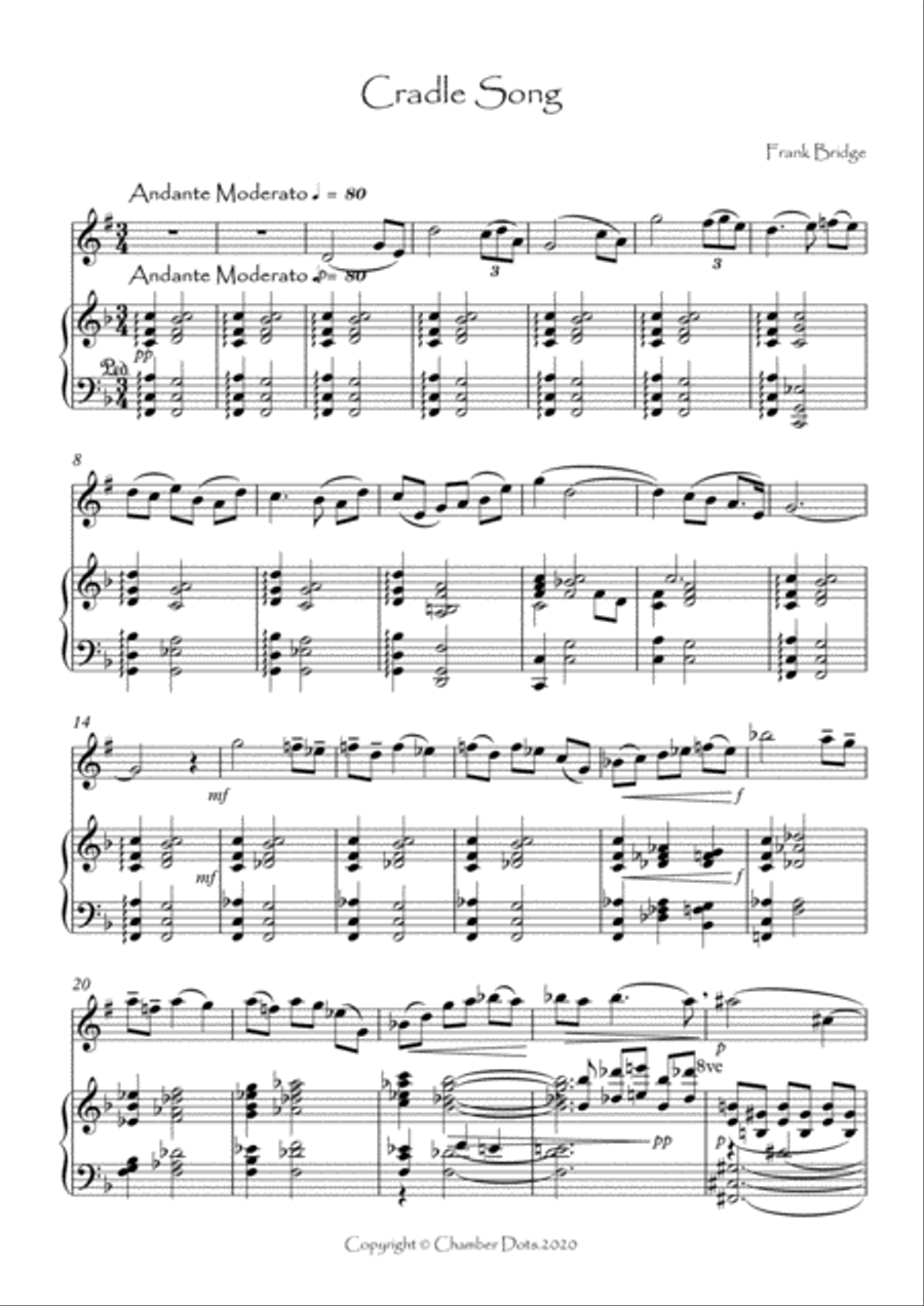 Cradle Song B-Flat Clarinet scores gallery preview page 2