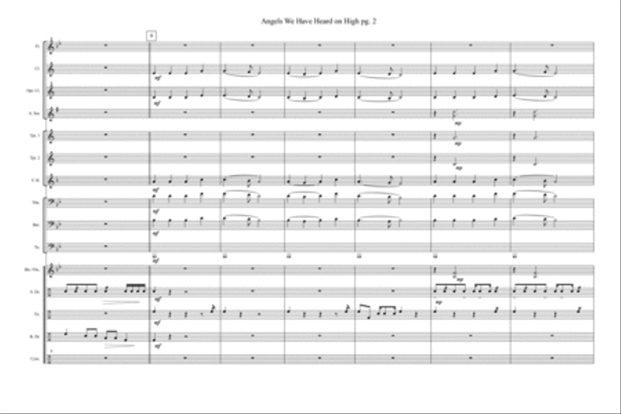 Angels We Have Heard on High Marching Band scores gallery preview page 3