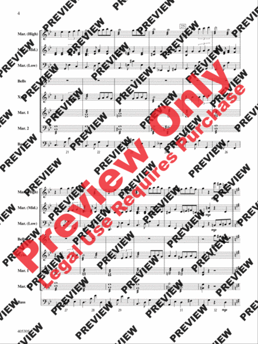 Por Una Cabeza Percussion Ensemble scores gallery preview page 13