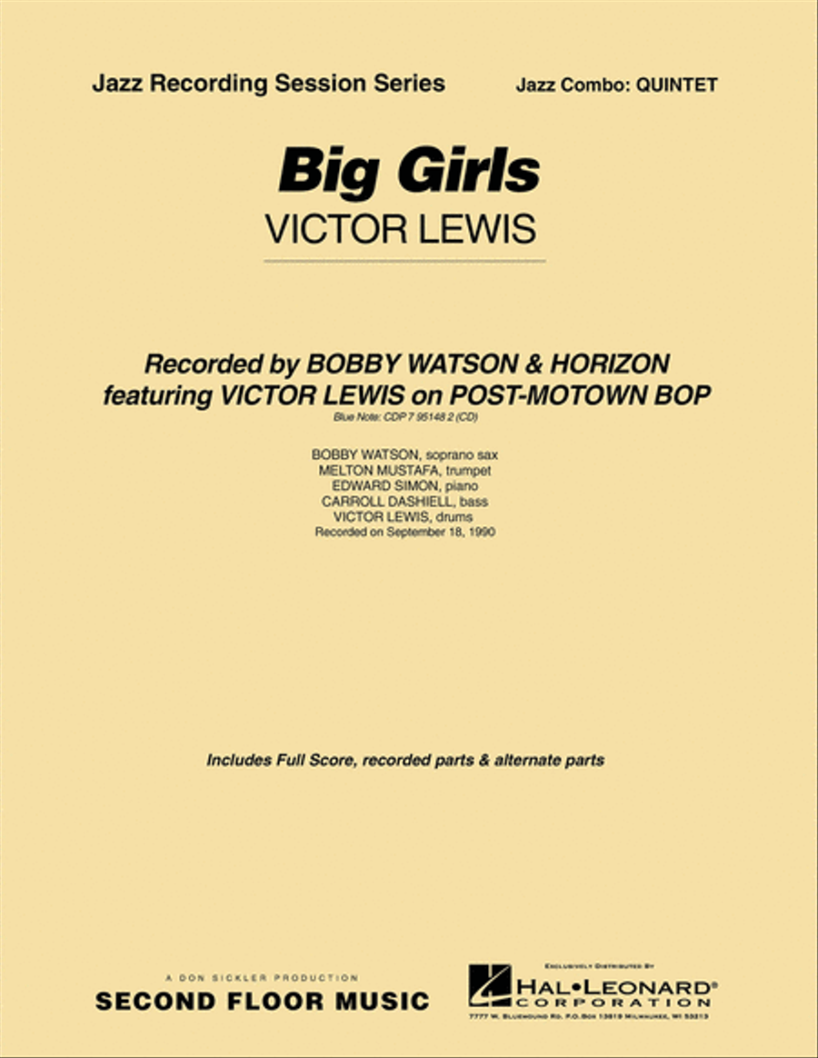 Big Girls Big Girls Jazz Ensemble scores gallery preview page 1
