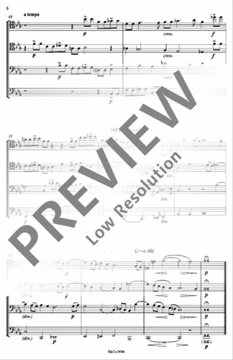 Fantazia 7 Trombone Quartet scores gallery preview page 7