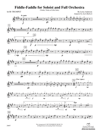 Fiddle-Faddle for Soloist and Full Orchestra: 1st B-flat Trumpet