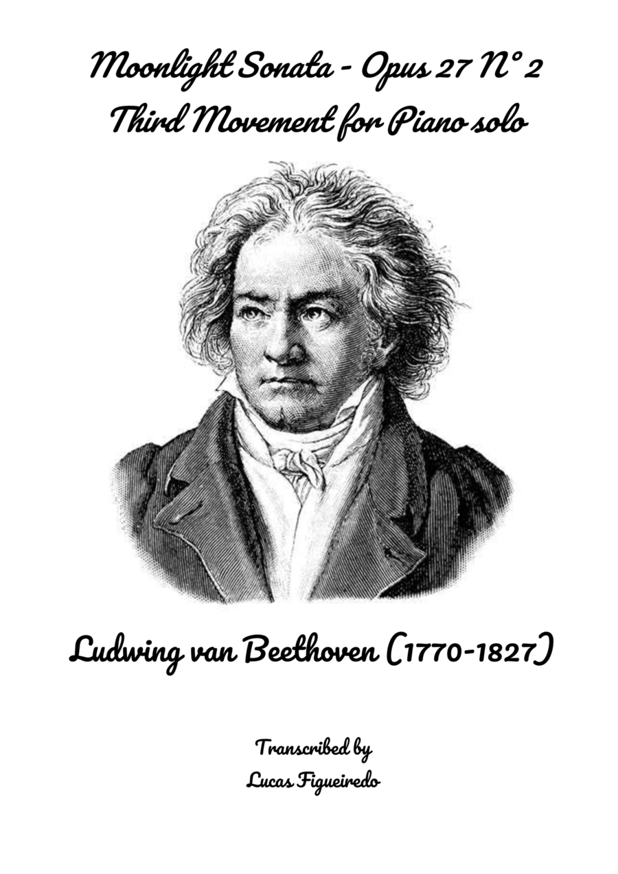Moonlight Sonata, Third Movement, Op. 27, No. 2 by Beethoven - Piano solo Piano Solo scores gallery preview page 1