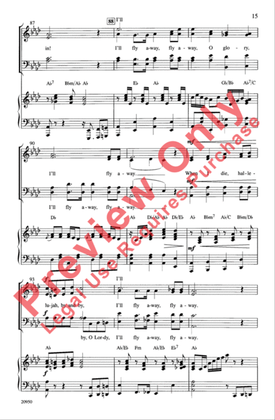 Fly Away Medley Fly Away Medley 4-Part scores gallery preview page 15