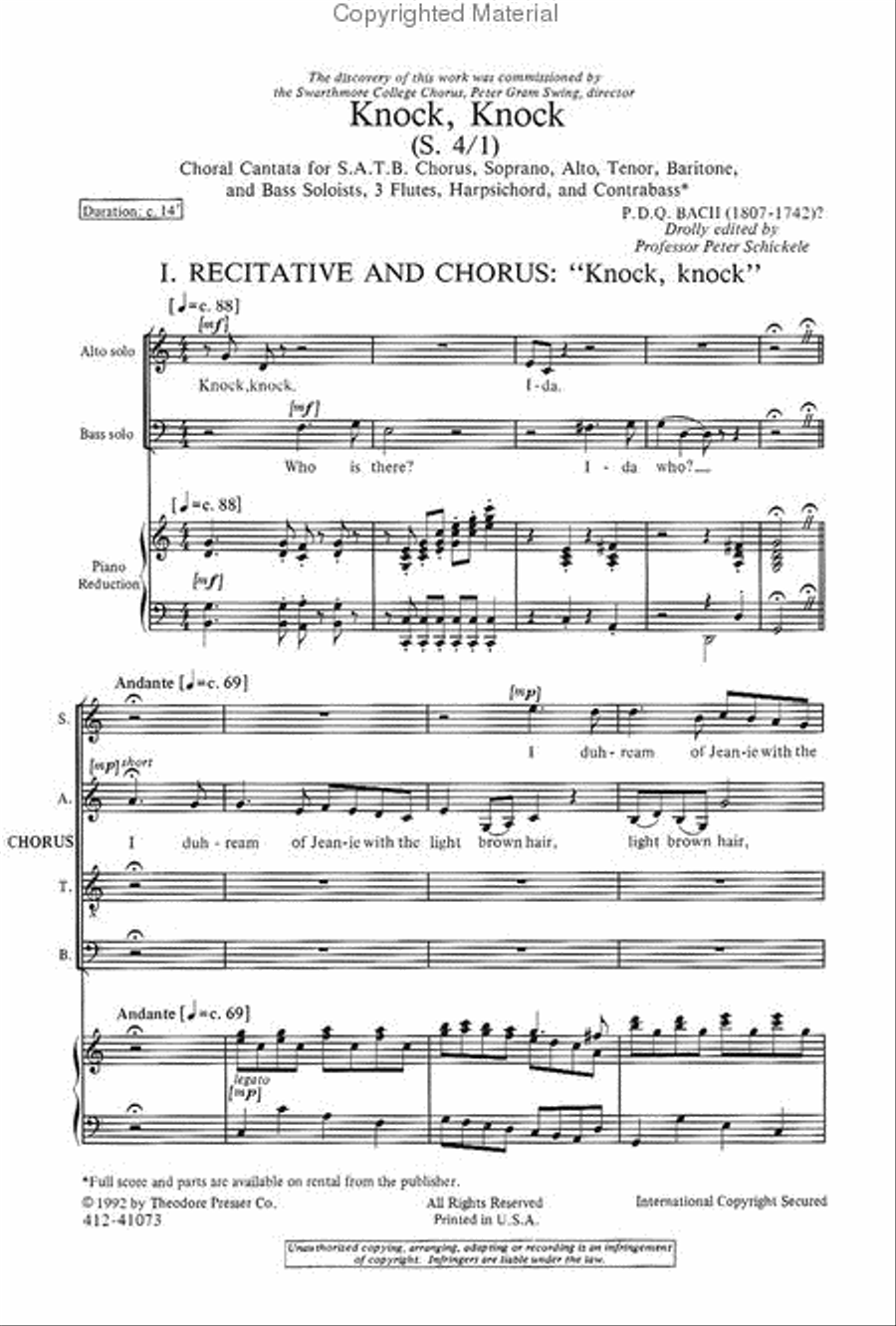 Knock, Knock Choir scores gallery preview page 2