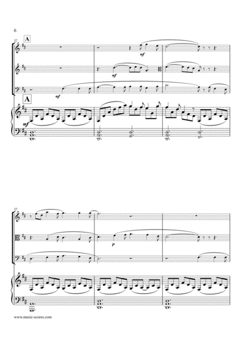 Cantique de Noel; O Holy Night - Violin, Viola, Cello and Piano - D Major