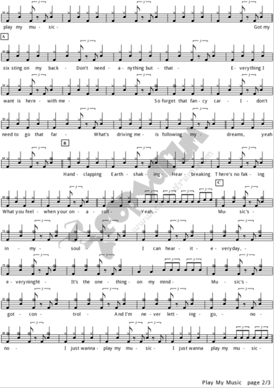 Play My Music Play My Music Drum Set scores gallery preview page 2