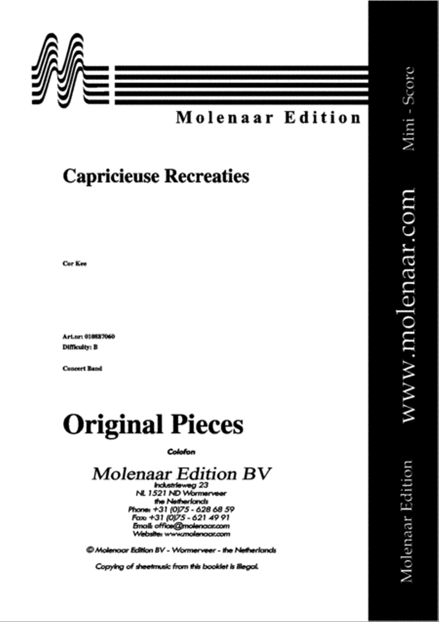 Capricieuse Recreaties Concert Band scores gallery preview page 2
