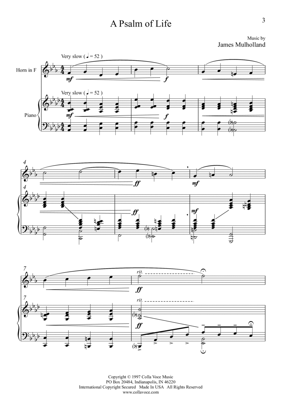 A Psalm Of Life SSA scores gallery preview page 1