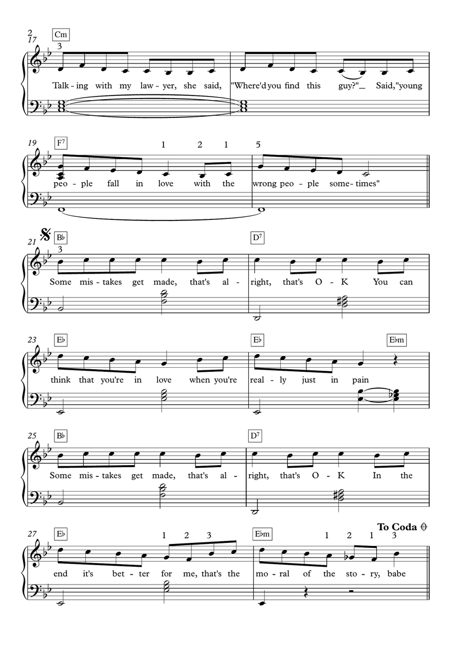 Moral Of The Story Piano, Vocal scores gallery preview page 2
