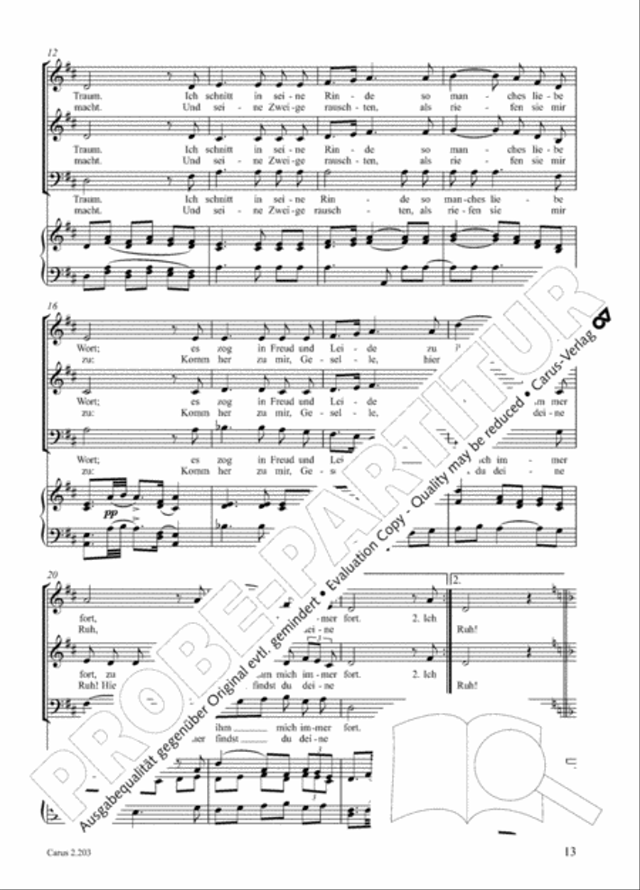Loreley. Folk songs for choir (Loreley. Volkslieder fur Chor) Choir scores gallery preview page 20