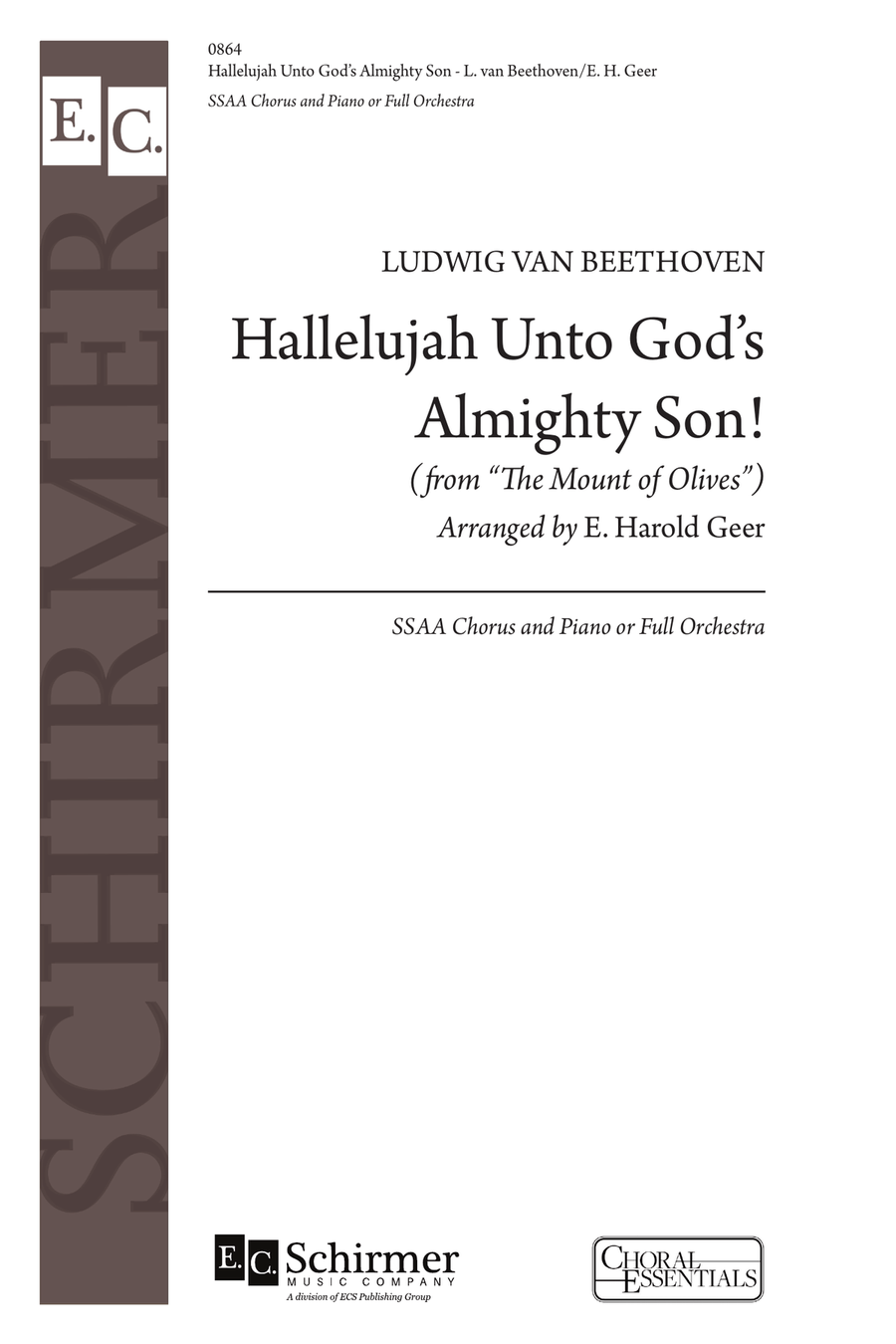 Hallelujah unto God's Almighty Son! SSAA scores gallery preview page 1