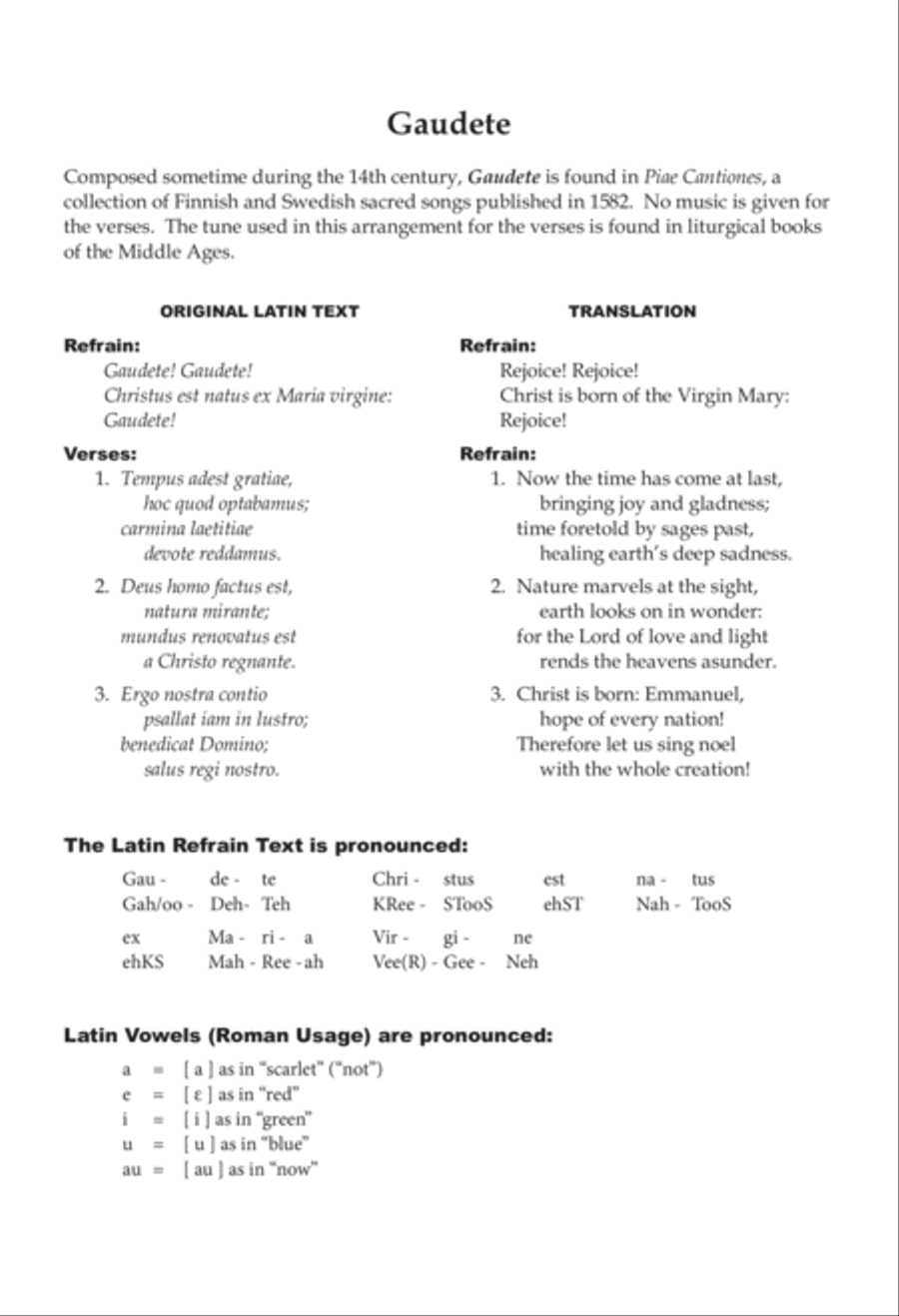 Gaudete 4-Part scores gallery preview page 2