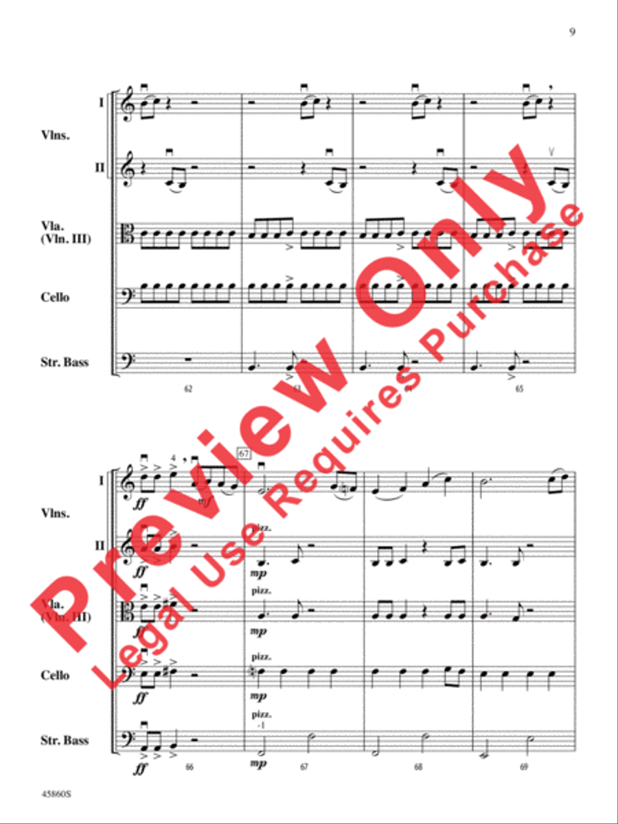 Midnight Adventure String Orchestra scores gallery preview page 9