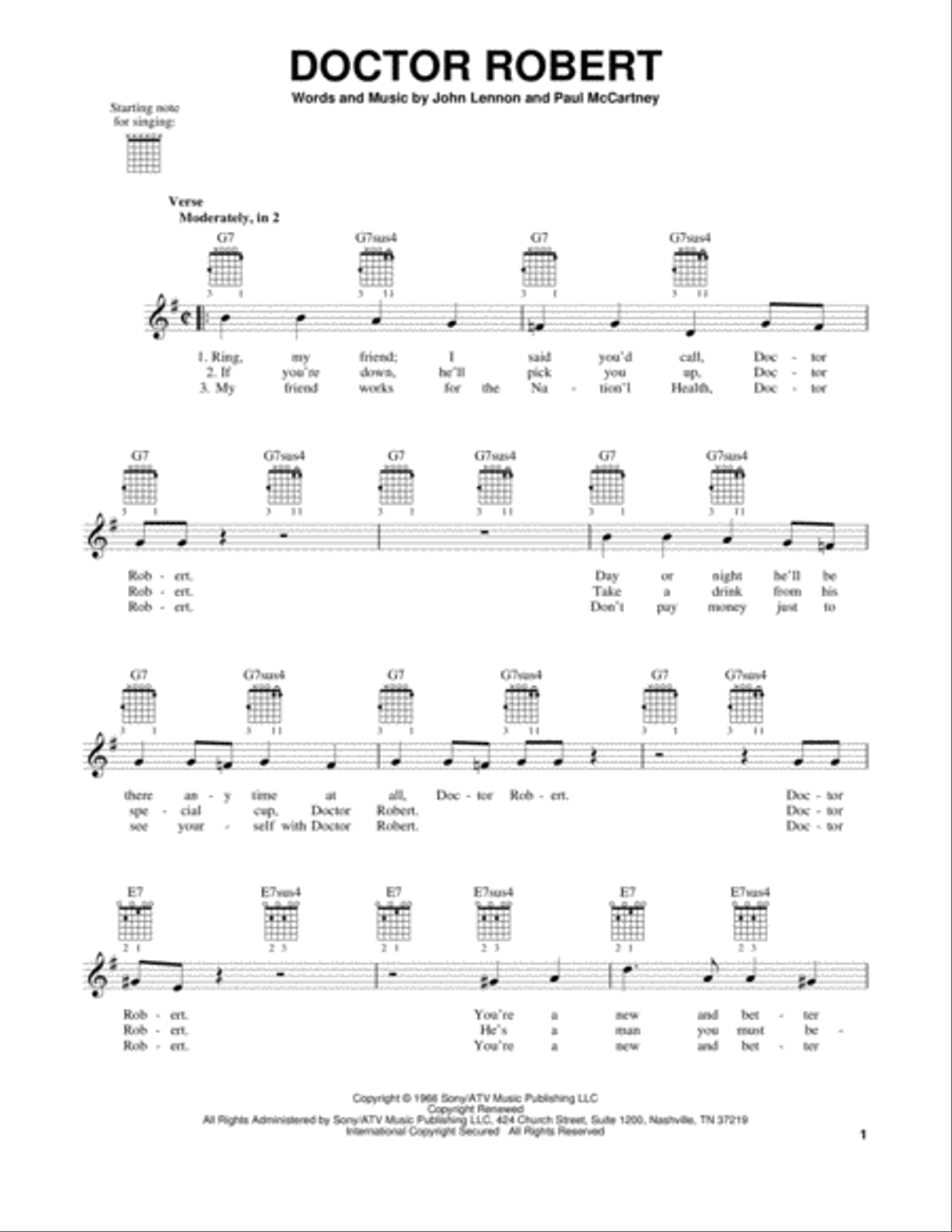 Doctor Robert Acoustic Guitar scores gallery preview page 1