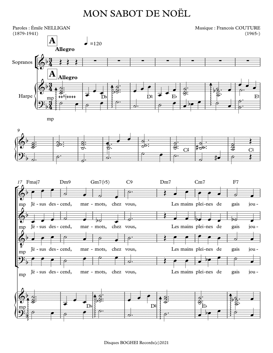 MON SABOT DE NOËL 4-Part scores gallery preview page 1