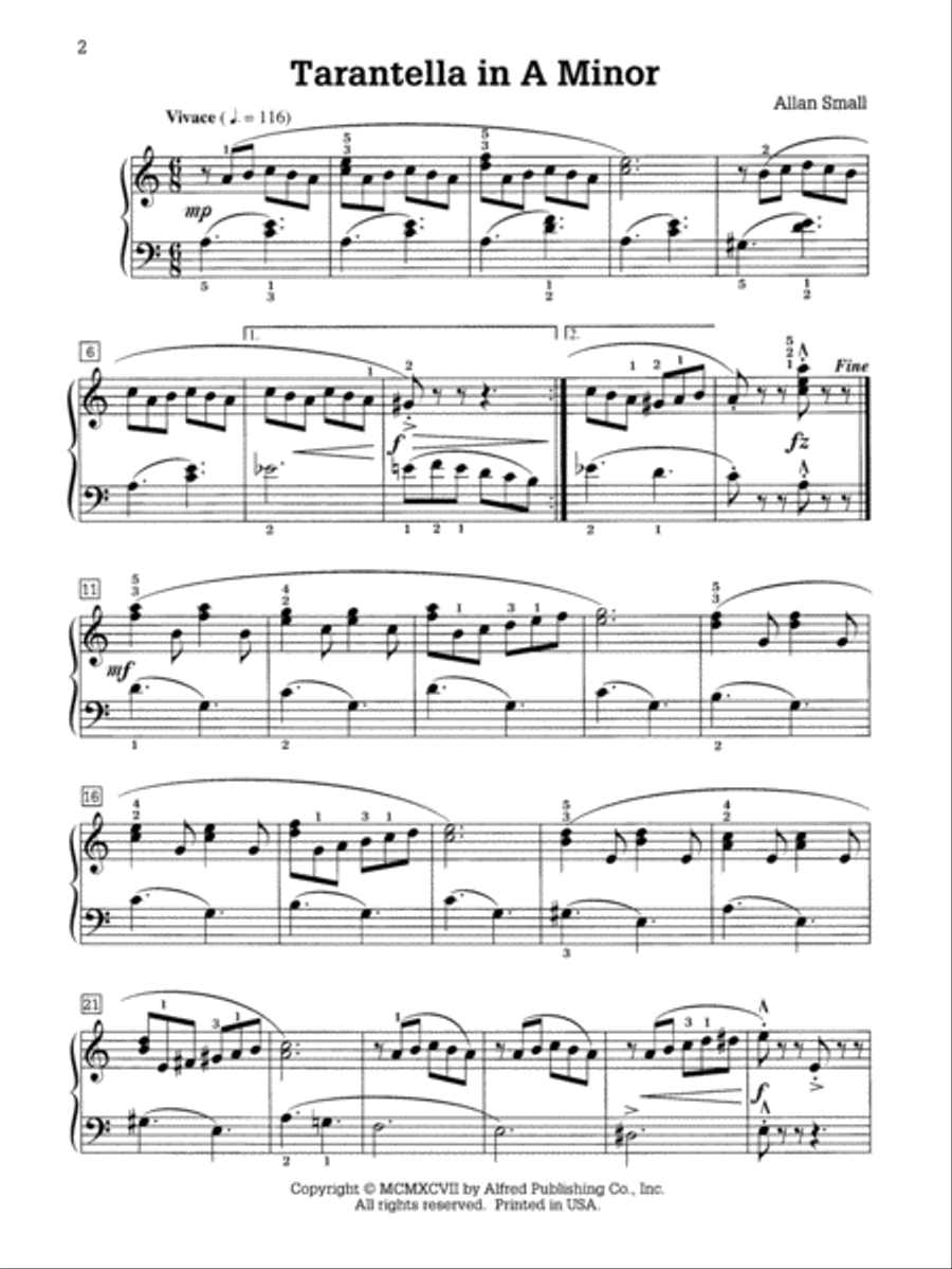 Tarantella in A Minor Small Ensemble scores gallery preview page 2