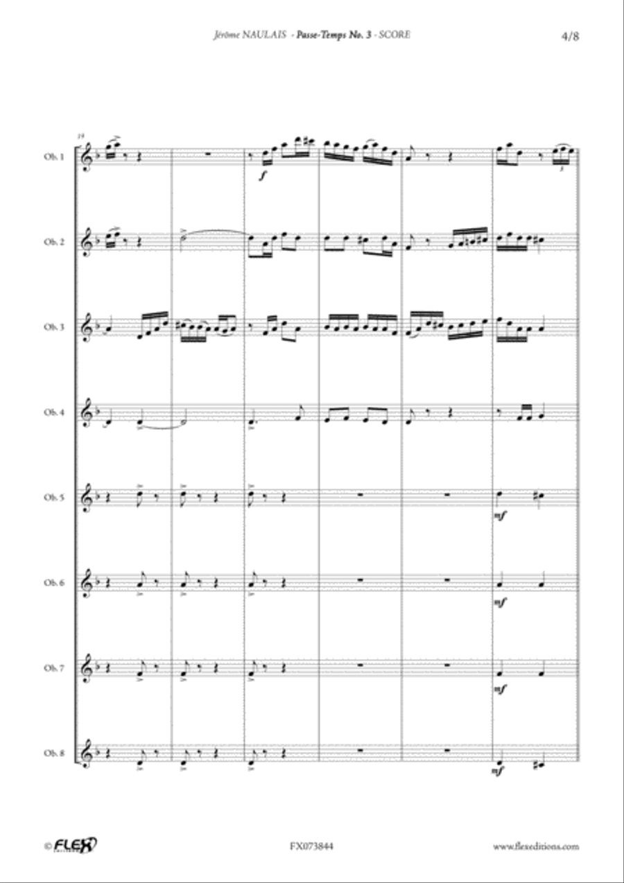 Passe-Temps No. 3 Chamber Music scores gallery preview page 5