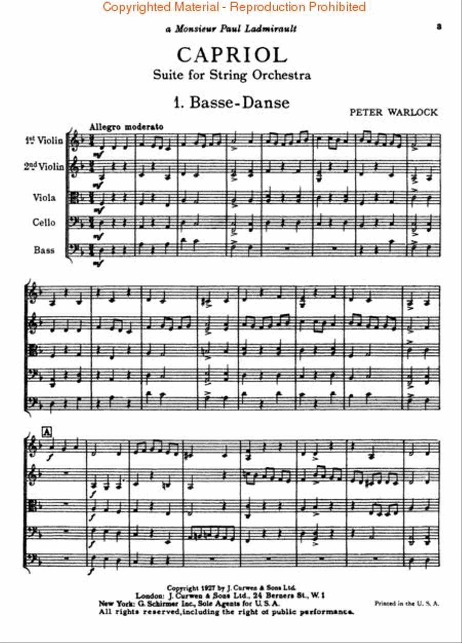 Capriol Suite Capriol Suite Orchestra scores gallery preview page 2