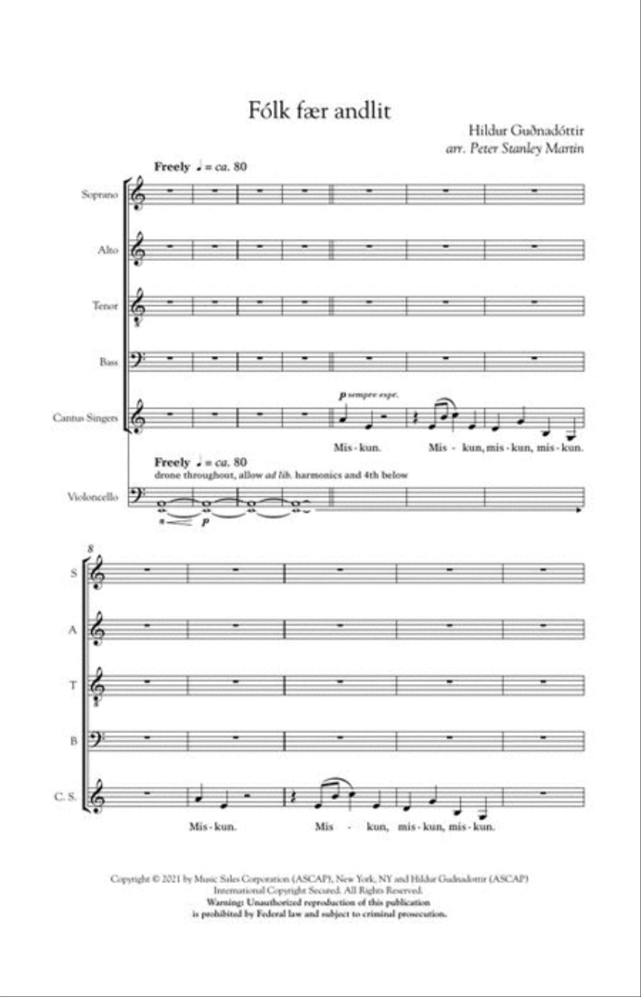 Folk Faer Andlit Folk Faer Andlit 4-Part scores gallery preview page 4