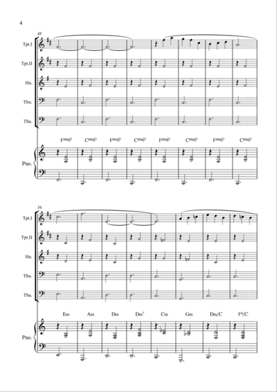 Gymnopédie No. 1 Brass Quintet scores gallery preview page 4