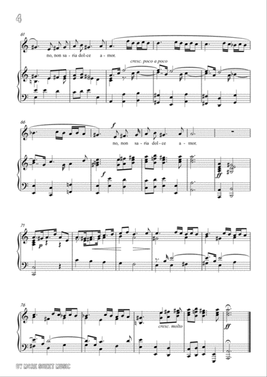Perti-Se non fossero gli stenti in a minor ,for Voice and Piano Voice Solo scores gallery preview page 6