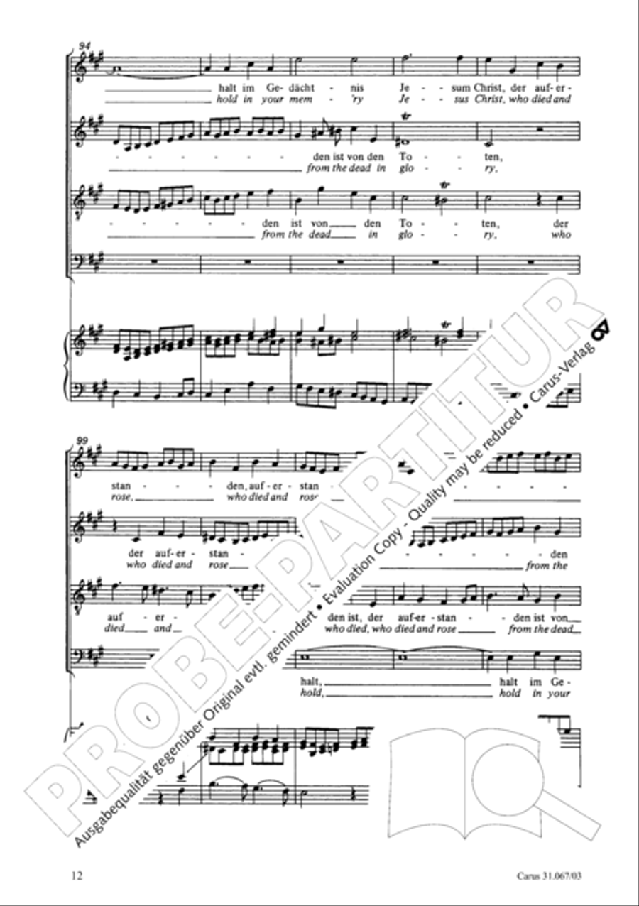 Hold in your mem'ry Jesus Christ by Johann Sebastian Bach ATB - Sheet Music page 13