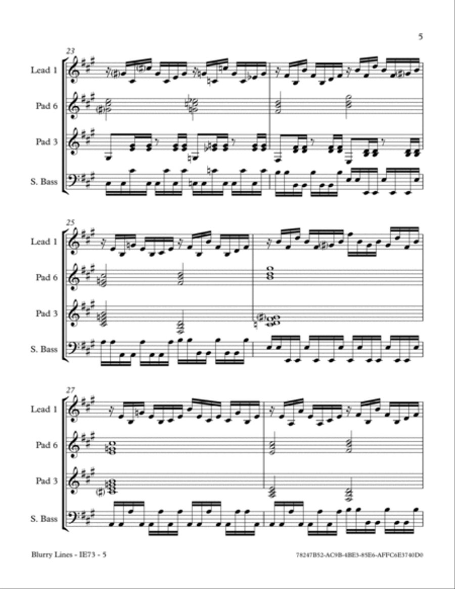 Blurry Lines Small Ensemble scores gallery preview page 5