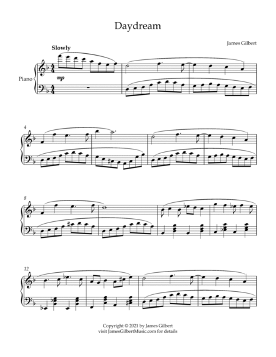 Daydream Daydream Piano Solo scores gallery preview page 2
