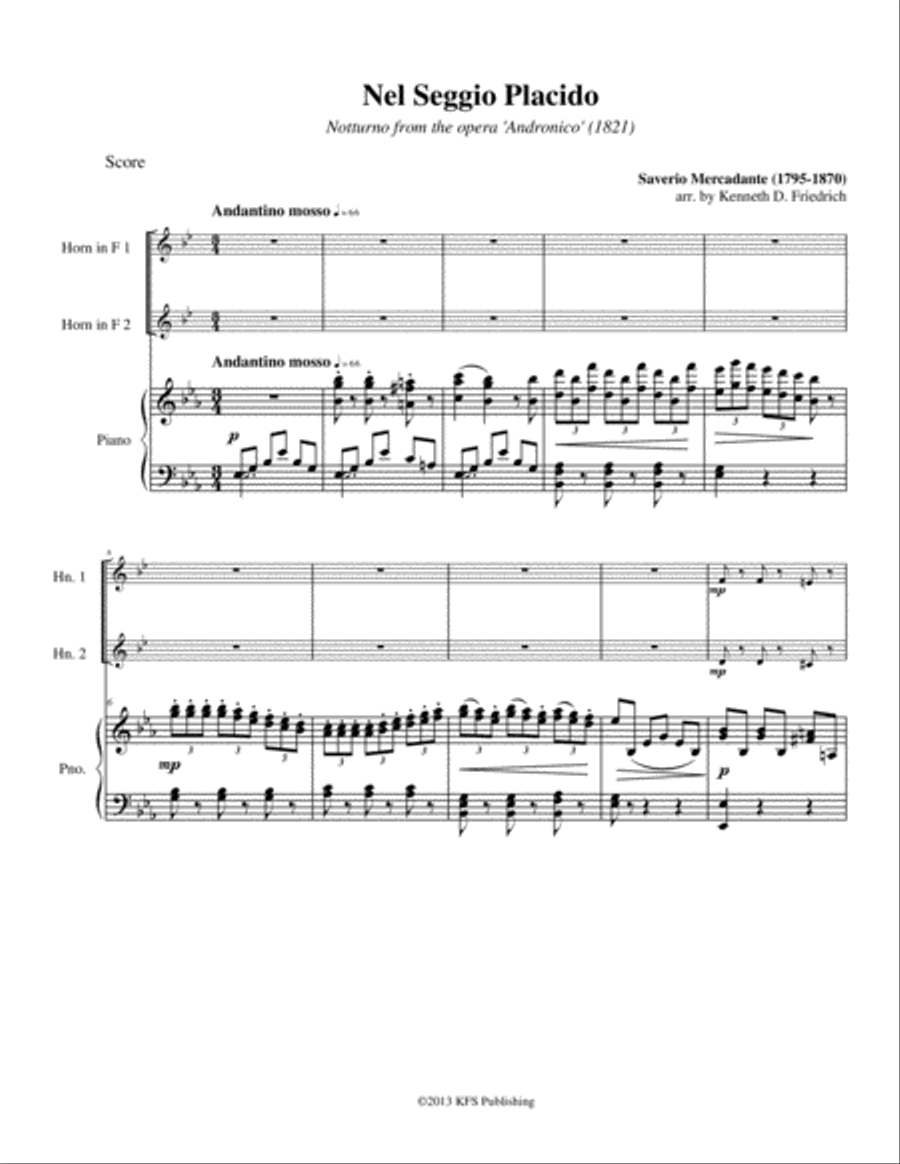 Nel Seggio Placido Brass Ensemble scores gallery preview page 1